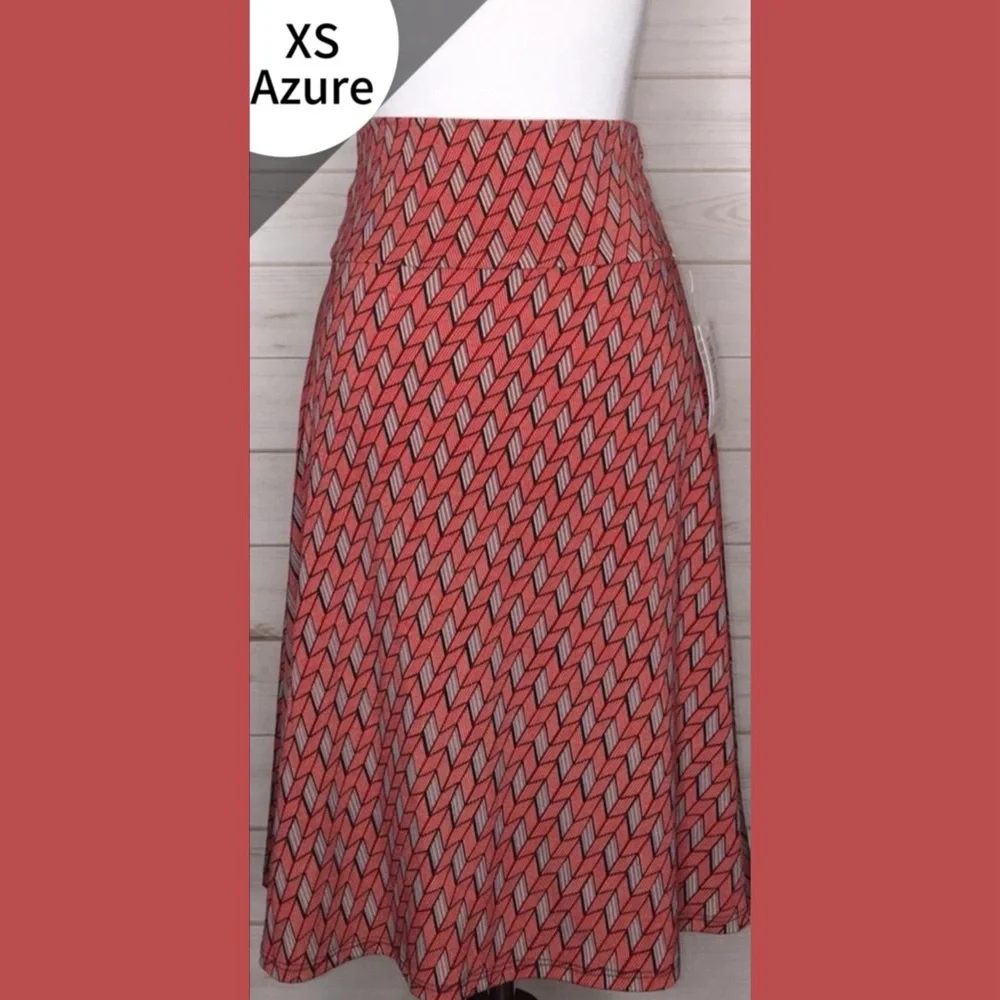 ❌ SOLD ❌ NWT LuLaRoe XS Azure A-line Skirt - Picture 1 of 2